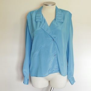 VINTAGE 1980s DVF Asymmetrical Blouse